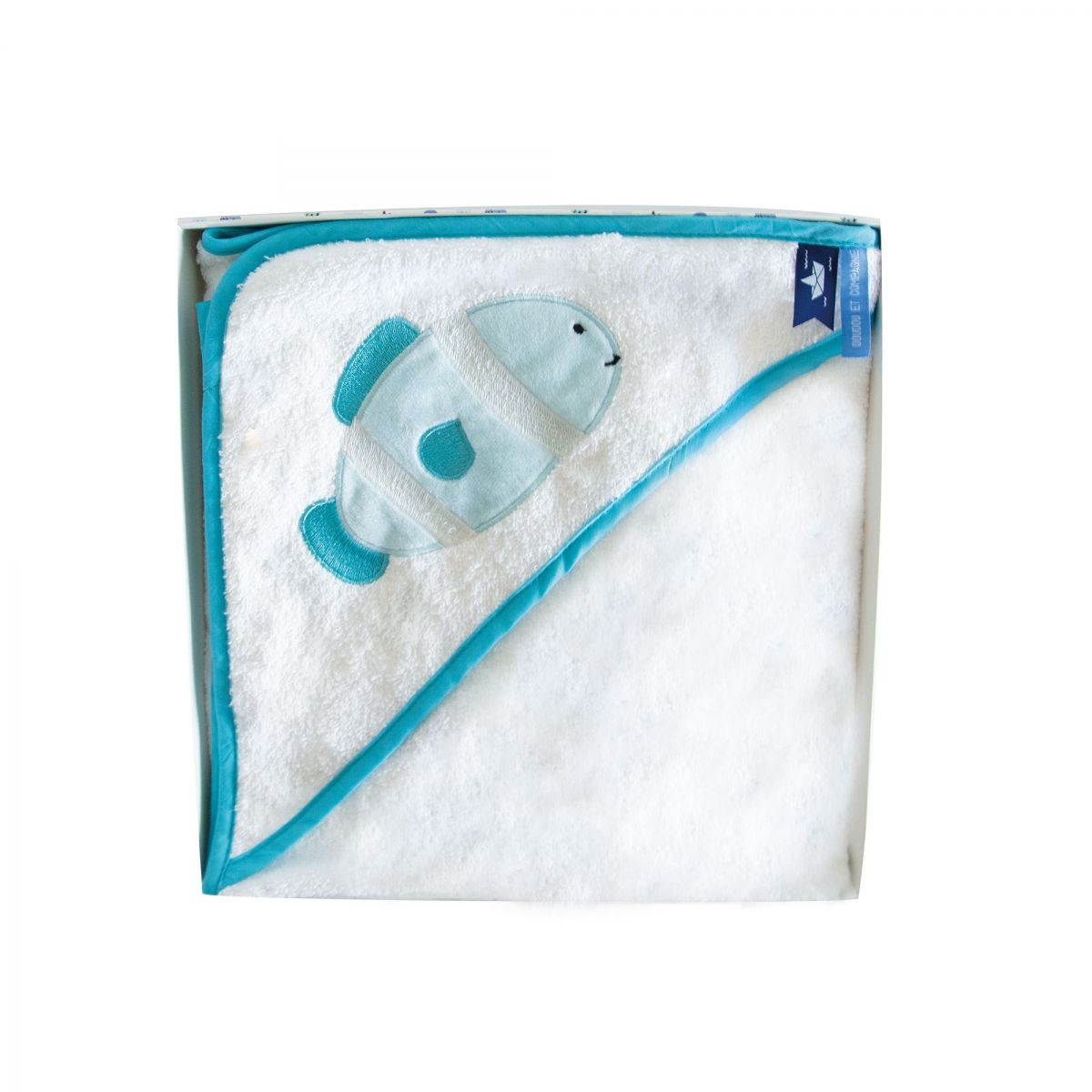 Doudou Et Compagnie Cape De Bain 80x80 Poisson Amande Sortie De Bain Et Peignoir Toilette Orchestra