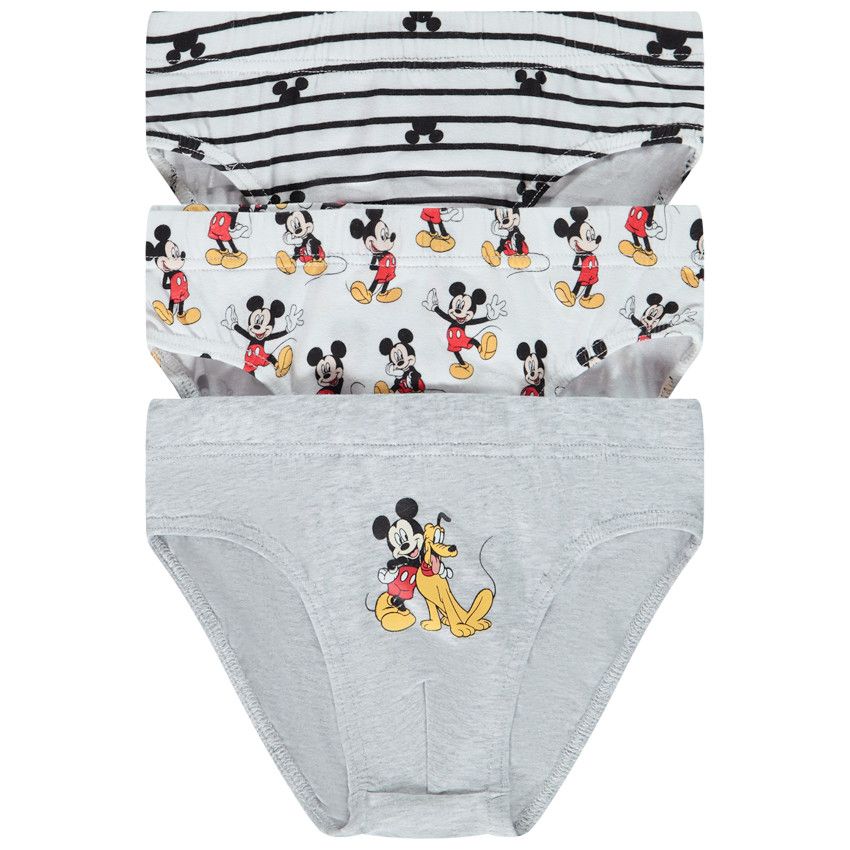 Wholesale Mickey Mouse 3 pack briefs for boys- Blue / Grey SKU: HU305