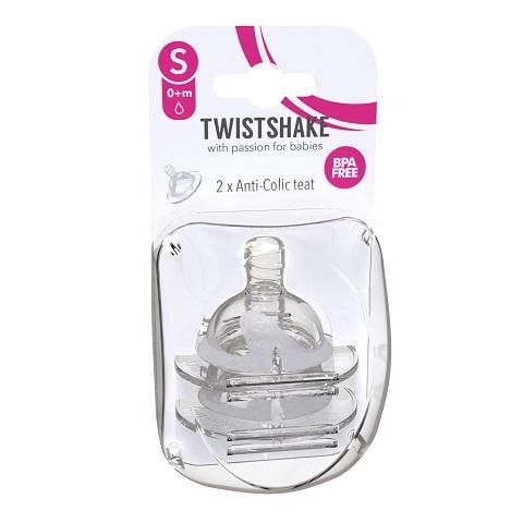 Twistshake Lot de 2 Tétines Anti-Colique en Silicone Taille Super