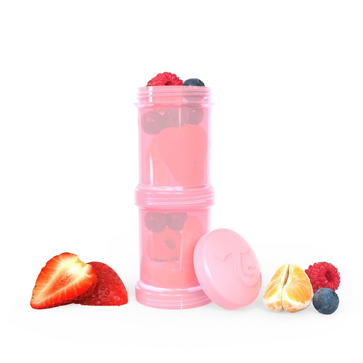 TWISTSHAKE Gobelet infuseur de fruits 360 ml / 12m+ rose pastel