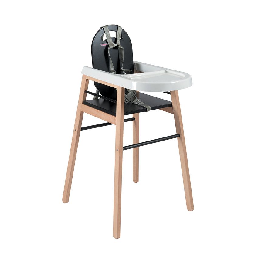 COMBELLE Lili fixed high chair with removable shelf black - High chair ...